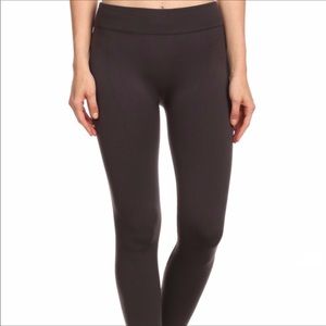 Charcoal Colored Fleece Leggings